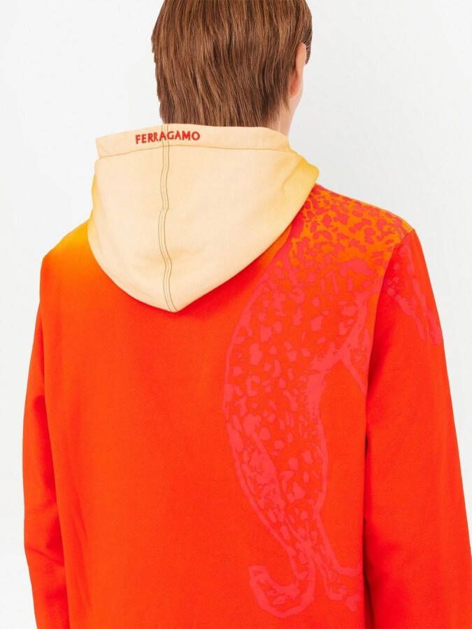 Ferragamo Hoodie met print Rood