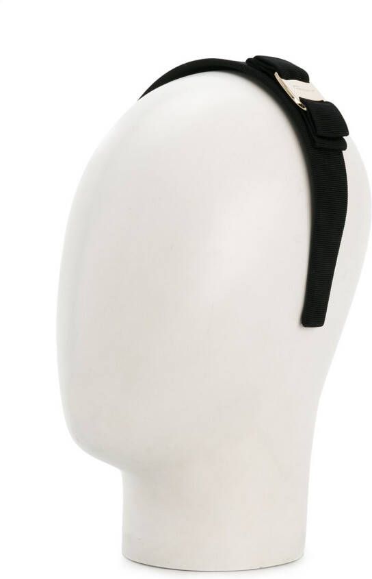 Ferragamo hoofdband met versierde strik Zwart