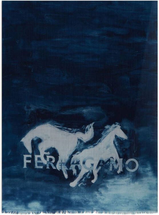 Ferragamo Wollen stola Blauw