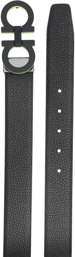 Ferragamo Leren riem Zwart