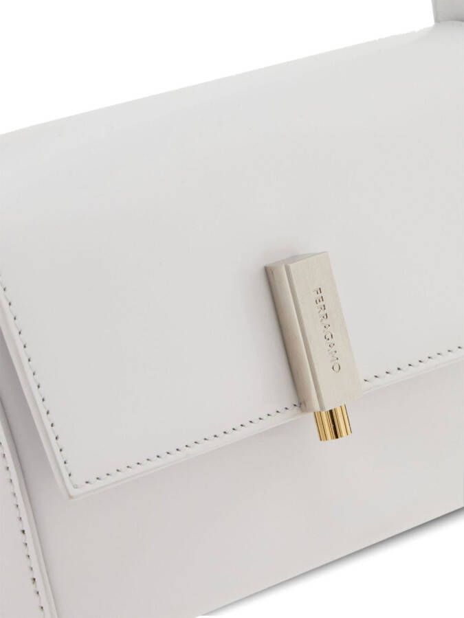 Ferragamo Leren schoudertas Wit