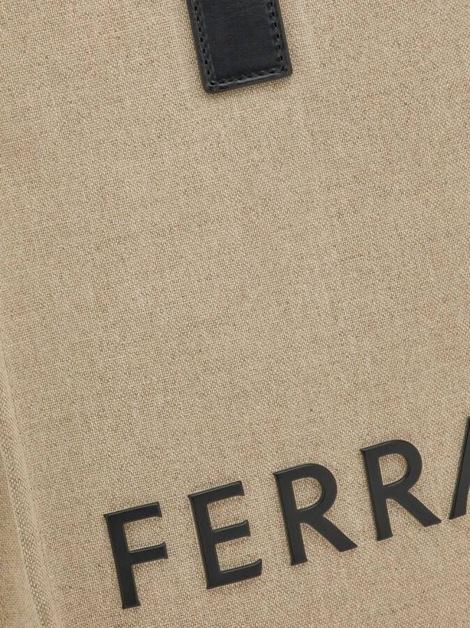Ferragamo Leren shopper Beige