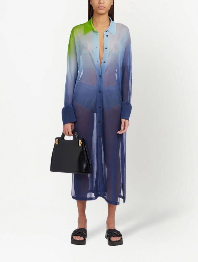 Ferragamo Leren shopper Zwart