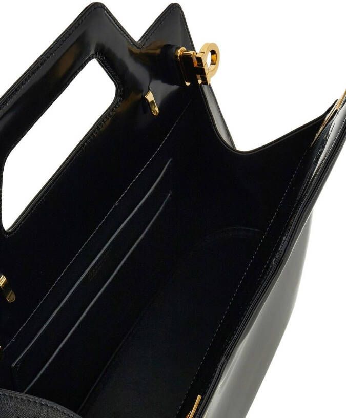 Ferragamo Leren shopper Zwart
