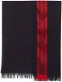 Ferragamo Sjaal met colourblocking Zwart - Thumbnail 3