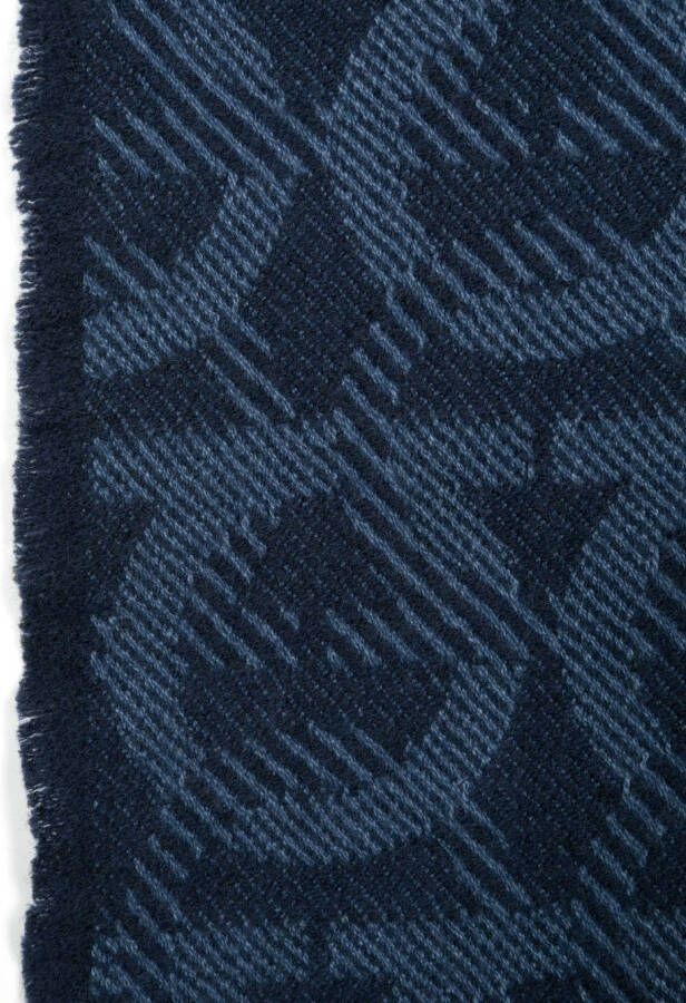 Ferragamo Sjaal met monogram jacquard Blauw