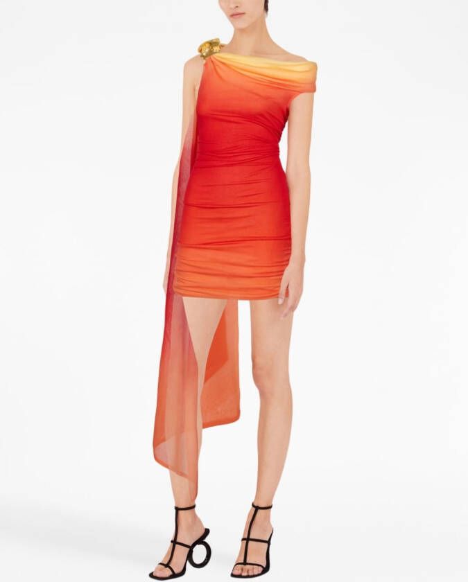 Ferragamo Asymmetrische mini-jurk Oranje