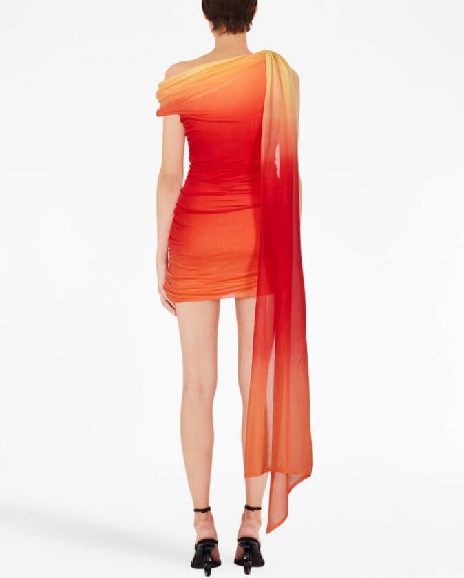 Ferragamo Asymmetrische mini-jurk Oranje