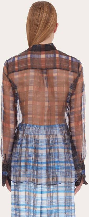 Ferragamo Organza blouse Bruin