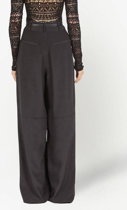 Ferragamo Palazzo broek met ceintuur Zwart