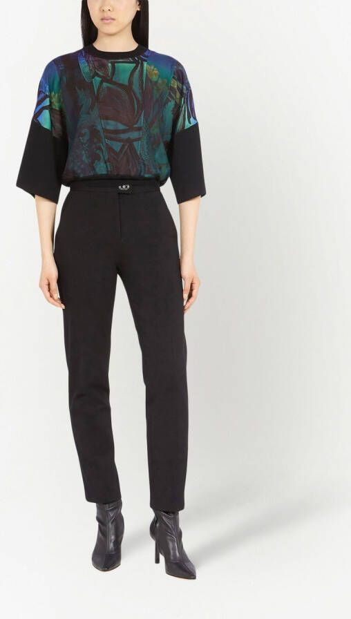 Ferragamo Pantalon met Gancio-plakkaat Zwart
