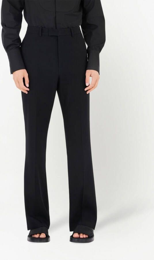 Ferragamo Pantalon met satijnen vlak Zwart