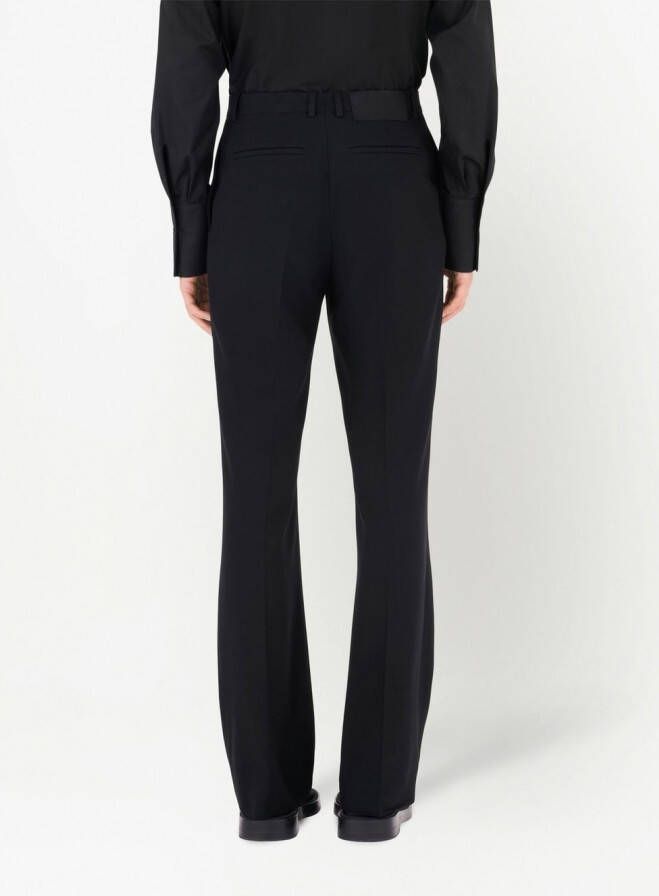 Ferragamo Pantalon met satijnen vlak Zwart