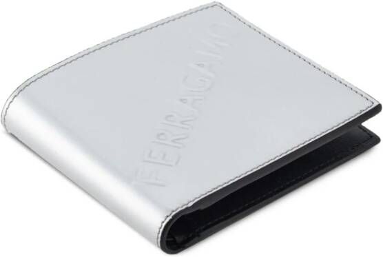 Ferragamo Portemonnee met logo-reliëf Zilver