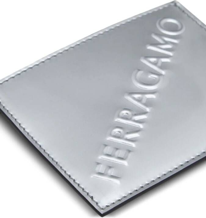 Ferragamo Portemonnee met logo-reliëf Zilver