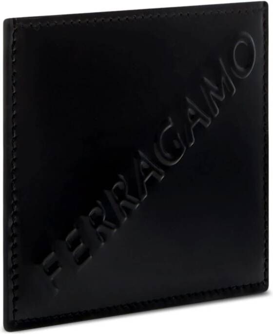 Ferragamo Portemonnee met logo-reliëf Zwart