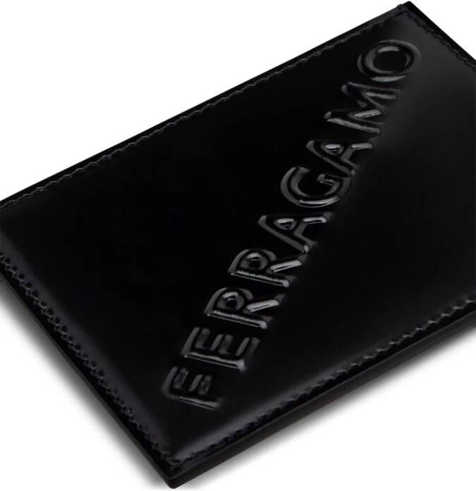 Ferragamo Portemonnee met logo-reliëf Zwart