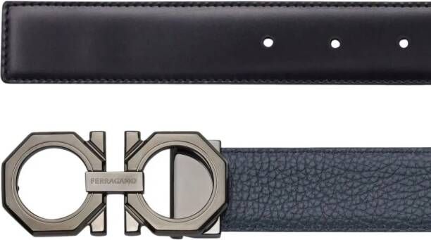 Ferragamo Riem met gancini gesp Blauw
