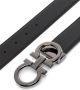 Ferragamo Omkeerbare leren gancini riem Zwart - Thumbnail 3