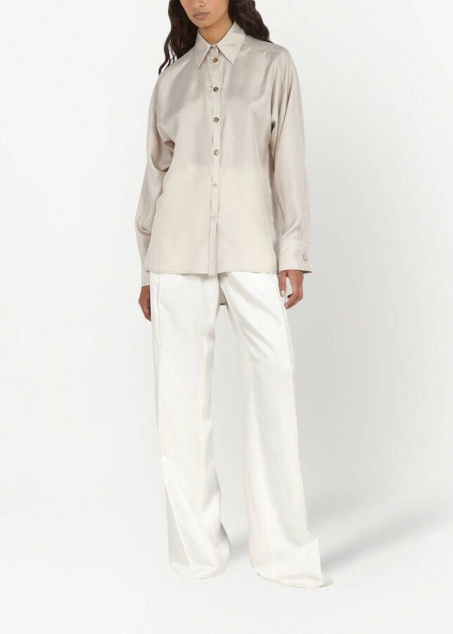 Ferragamo Satijnen shirt Wit