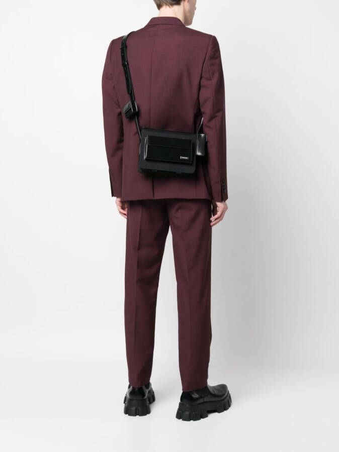 Ferragamo Schoudertas met meerdere zakken Zwart