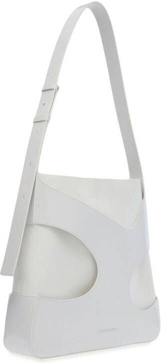 Ferragamo Schoudertas met reliëf Wit