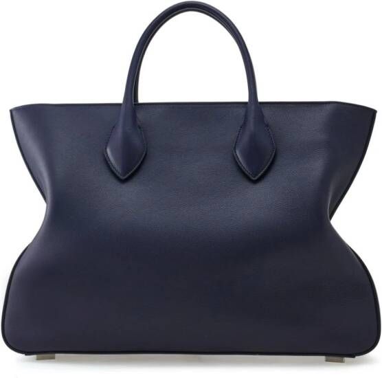 Ferragamo Shopper met logo Blauw