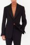 Ferragamo Smoking blazer met enkele rij knopen Zwart - Thumbnail 3