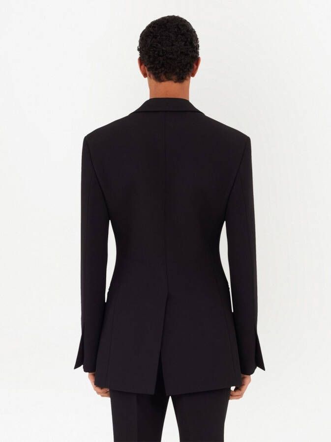 Ferragamo Smoking blazer met enkele rij knopen Zwart