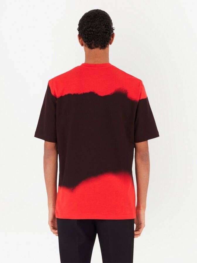 Ferragamo T-shirt met colourblocking Rood