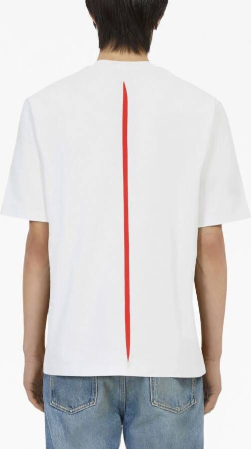 Ferragamo T-shirt met streepdetail Wit