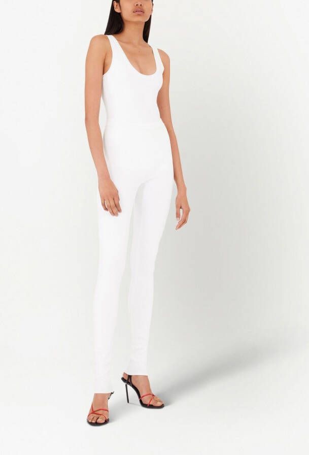 Ferragamo Tanktop met diepe ronde hals Wit