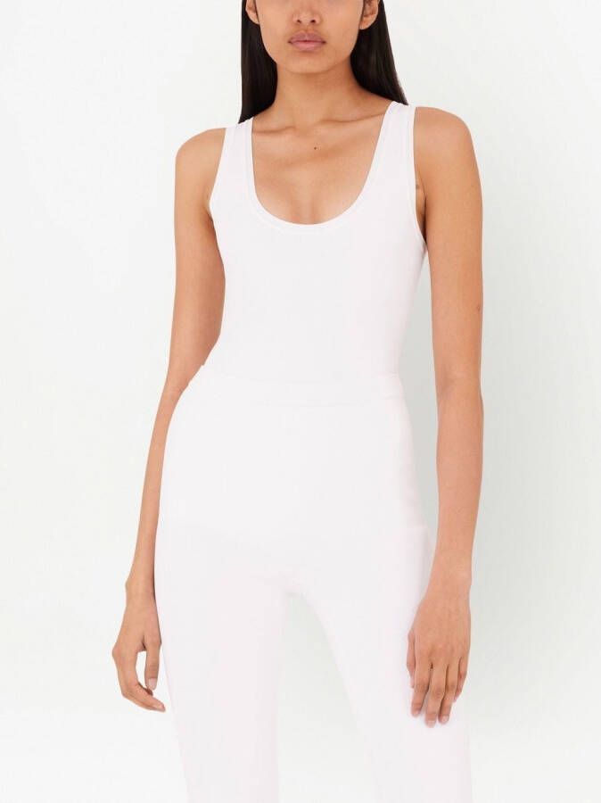 Ferragamo Tanktop met diepe ronde hals Wit