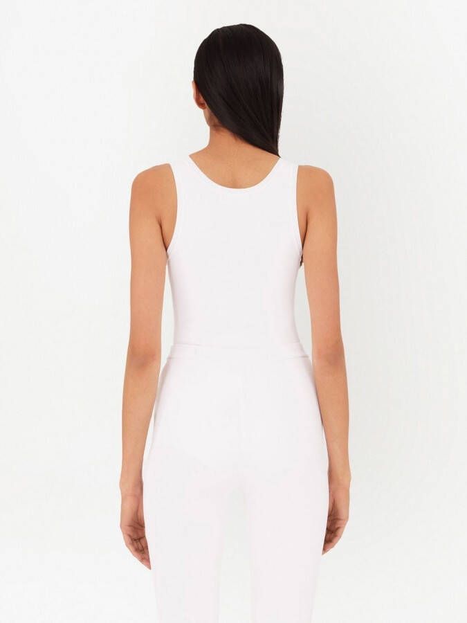 Ferragamo Tanktop met diepe ronde hals Wit