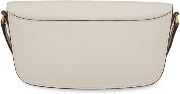 Ferragamo Trapezio leren schoudertas Beige