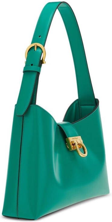 Ferragamo Trifolio schoudertas Groen