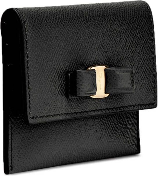 Ferragamo Vara Bow leren portemonnee Zwart