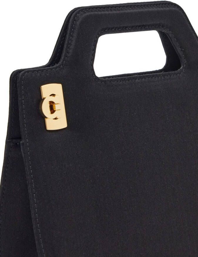 Ferragamo Wanda Gancini tas met gesp Zwart