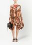 Ferragamo Wikkelrok met palmprint Oranje - Thumbnail 2