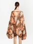 Ferragamo Wikkelrok met palmprint Oranje - Thumbnail 4