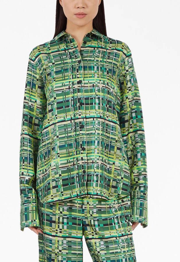 Ferragamo Zijden blouse Groen