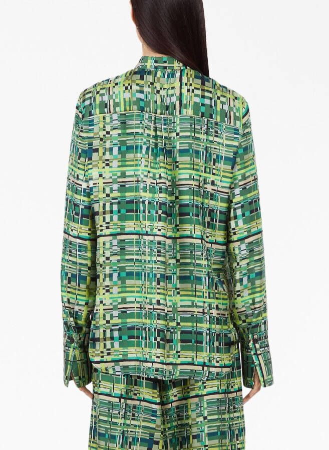 Ferragamo Zijden blouse Groen