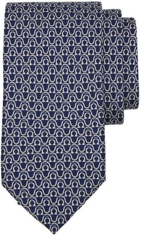 Ferragamo Zijden stropdas Blauw