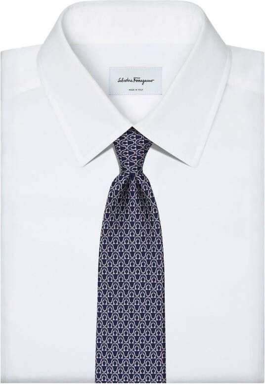 Ferragamo Zijden stropdas Blauw