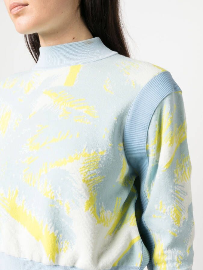 Ferrari Sweater met abstracte print Blauw