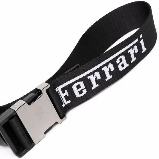 Ferrari Gespriem met logoprint Zwart