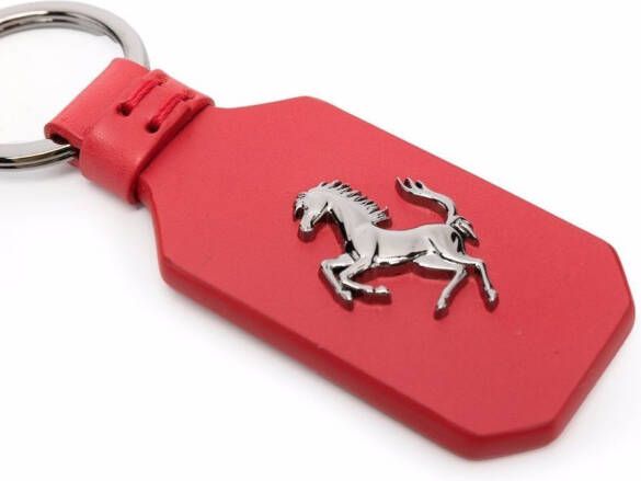 Ferrari Leren sleutelhanger Rood