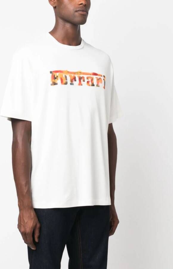 Ferrari T-shirt met logo Wit
