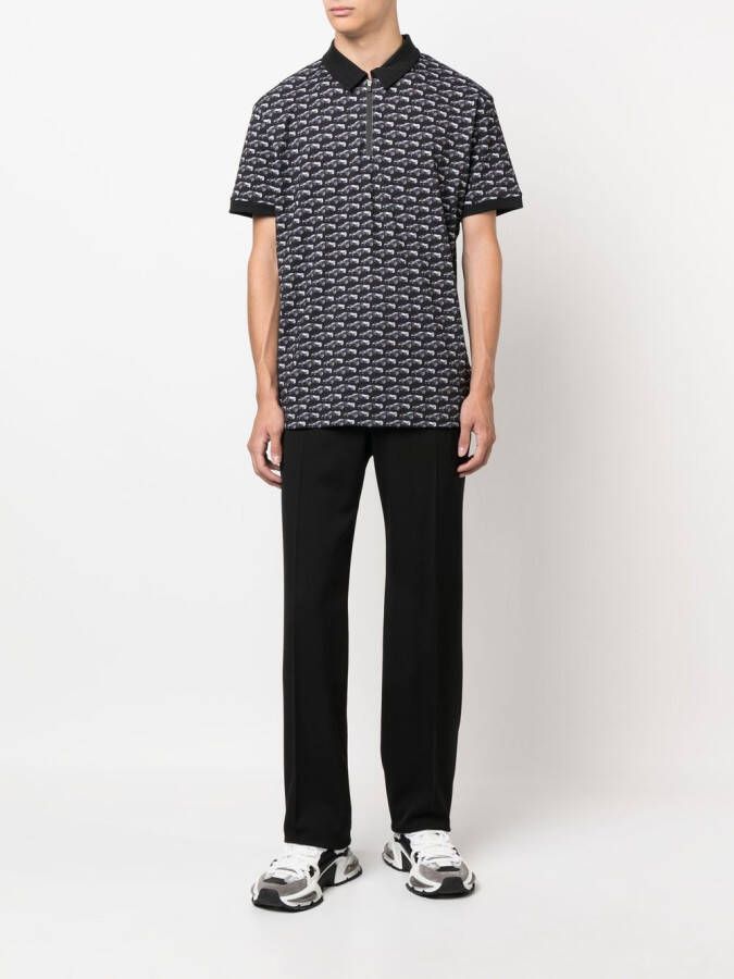 Ferrari Poloshirt met print Zwart