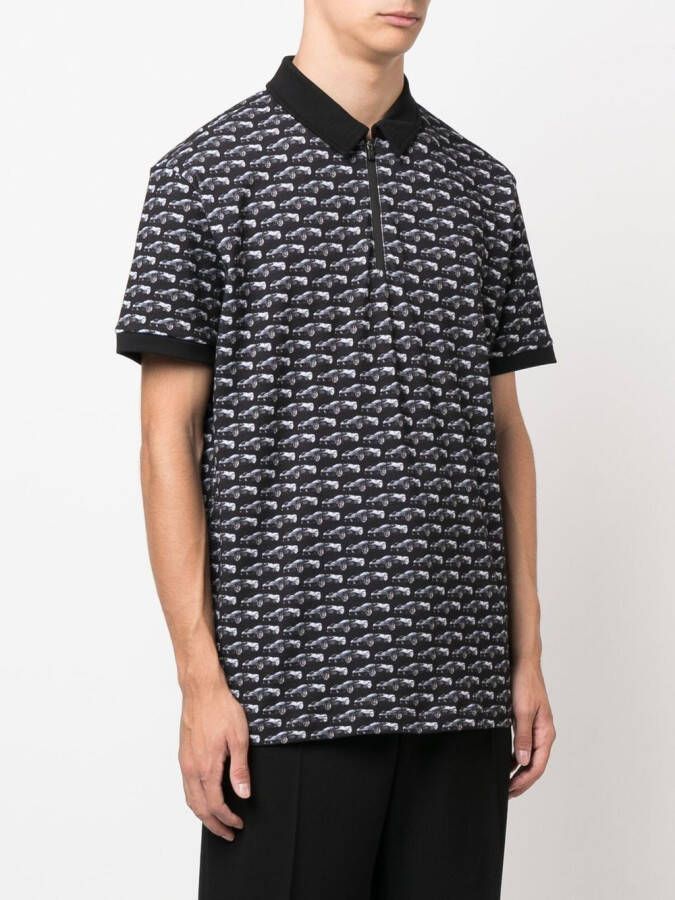 Ferrari Poloshirt met print Zwart